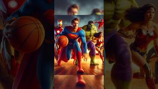 AI draws Superheroes as Basketballers 😂 #ai #aiart #shorts #marvel #dc #superhero