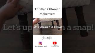 Updating a Thrifted Footstool! Furniture Flipping #shorts