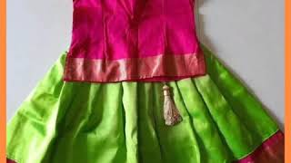 beautiful and latest pattu pavadai sattai for girl kids 2020