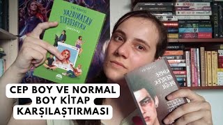 Cep Boy Ve Normal Boy Kitapları Karşılaştırdım.