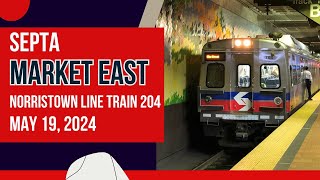 SEPTA Norristown Line Train 204 at Jefferson Station - Silverliner Vs | May 19, 2024