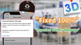 No Pop-Up Warning message, iPhone Battery Solution!!!