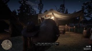 Red Dead Redemption 2 Drunk Arthur is dancing with a dead pig