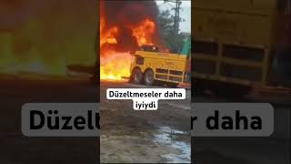 Devrilen tanker dehşet saçtı