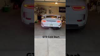 Cold start on the GT3 #porsche #gt3 #porsche911 #exhaust #coldstart