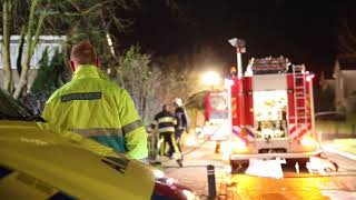 Veel schade bij woningbrand Jonker Rispensstraat IJlst