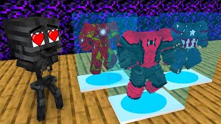 Monster School : FIRE WITHER BECOME SUPERHERO CHALLENGE - Minecraft Animation