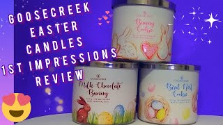 Goose Creek Candle Review - Milk chocolate bunny, Bird's nest cookie & Pink bunny cookie #