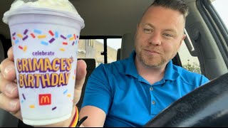 McDonald’s Grimace Happy Birthday Meal - Birthday Cake Shake Review