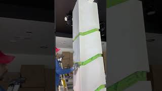 level 5 in a column #satisfying #drywallfinishing #construction #drywallfinish #drywalling