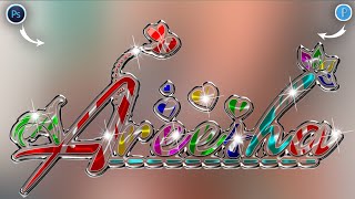 Glass Font Dp Editing | How To Make New Colorful Glass Font In Ps Touch PixelLab |Glass Font editing