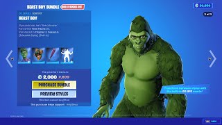 NEW BEAST BOY SKIN BUNDLE OUT NOW IN THE FORTNITE ITEM SHOP TODAY MAY 14TH 2021 (Fortnite Shop)