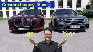 BMW 7 Series g70 vs Mercedes S Class v223 - German Luxury Cars Comparison !