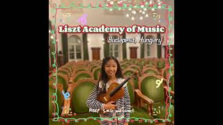 Harmony Chen’s first gala concert at Liszt Academy of Music in Budapest, Hungary.