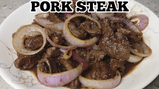 Pork Steak || Bistek tagalog || How to cook Pork Steak #porksteakrecipe #porkrecipe #bistektagalog