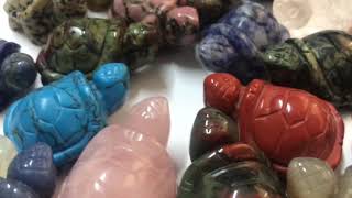 Gemstone turtles,carved stone turtles