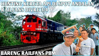 SUPER PADAT!! KOMPILASI KERETA API DI SPOT ANDALAN RAILFANS DIVRE 3/4