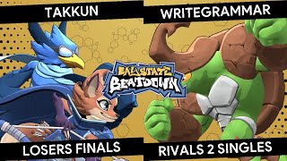 Bay State Beatdown 139 Rivals 2 - Takkun (Fleet, Wrastor) vs WriteGrammar (Kragg) - Losers Finals