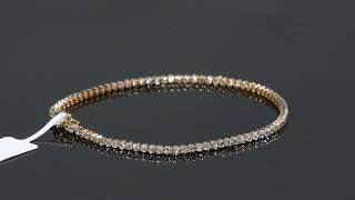 2Ct TW Diamond Tennis Bracelet 14k Yellow Gold Lab Grown Diamonds 7" by Pompeii3