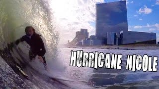 Surfing Hurricane Nicole in New Jersey