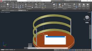 How To Draw Simple Round Chair in AutoCAD 3D for Beginner.