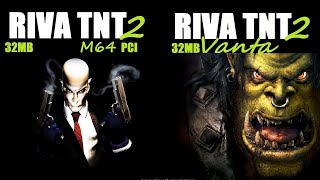 Nvidia Riva TNT2 M64 vs TNT2 Vanta I Test in 10 Games