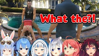 【Hololive】Fabien tells Amanda to do the Downward Dog Yoga Pose in GTA V【English Sub】