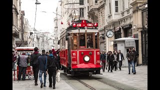 Tram Taksim square Istanbul