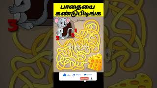 🧐🤔 பாதையை கண்டுபிடிங்க? #250#shorts #infinitefactztamil#puzzle#riddle#riddles#tamilriddle