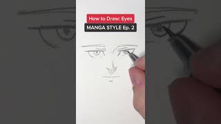 Easy Manga Eyes LIKE THIS #drawing #arttutorial #tutorial #manga #anime #mangaeyes #animeeyes