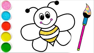 Bee & Beehive Drawing, Painting and Coloring for Kids & Toddlers | How to Draw Insects