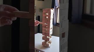 Jenga fun with Scarlett