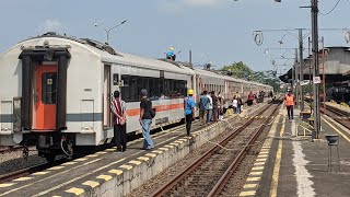 KA ARGO LAWU susul KA BANGUNKARTA di Stasiun KUTOARJO