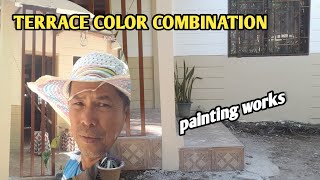 Color combination in terrace front view