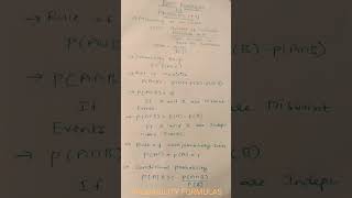 PROBABILITY BASIC FORMULAS |CLASS 11 MATHS|MATHS 2A