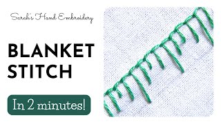 How to do Blanket Stitch