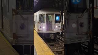 K train in 34 St Penn Station