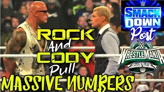 Rock & Cody SPARK MEGA-NUMBERS! Did CM Punk POP AEW Ratings? WWE Smackdown Post WrestleMania Preview