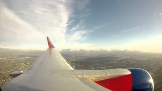 Soutwest B737-3H4 timelapse arrival into Los Angeles Int'l