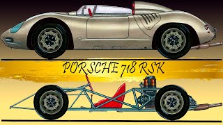 How to draw Porsche 718 | Как нарисовать Порше 718 RSK | Realistic car drawing Porsche 718 Spyder