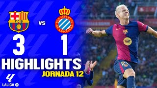 Barcelona vs Espanyol 3-1 | RESUMEN y GOLES | La liga