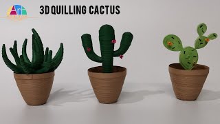 Cactus by Paper quilling || Paper Art