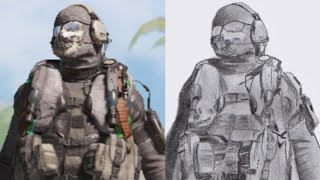 Ghost Pencil Sketch - Call of Duty Mobile