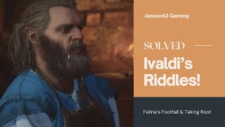 Solving Ivaldi's Riddles in Assassin's Creed Valhalla (Feline's Footfall & Taking Root)