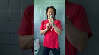 セリアにあった水がどこに飛ぶかわからない水鉄砲はホントにわからない【Tube water gun】#shorts