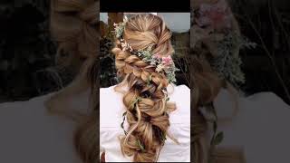 Flower hairstyle ideas||latest hairstyles #hairstyles #flowerhairstyle #ideascollection