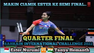 MAKIN CIAMIK ESTER KE SEMI FINAL..‼️🇲🇨 Ester 🆚 🇮🇳 Hemanth || QF BAHRAIN INTERNATIONAL CHALLENGE 2022