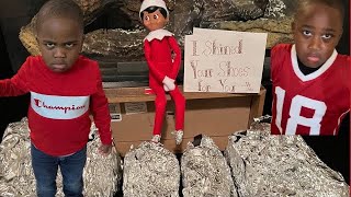 ELF DOES THE UNTHINKABLE TO KIDS’ SHOES!!😭😭😭 #elfontheshelf #day2