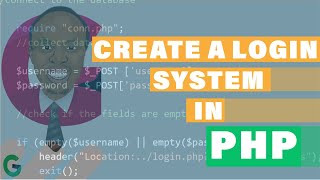 HOW TO CREATE A LOGIN SYSTEM IN PHP AND MYSQLI For Beginners | Procedural MySQLi | PHP Tutorial