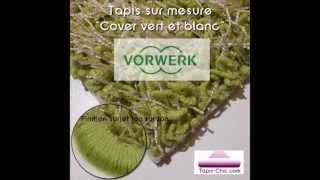 Tapis sur mesure vert et blanc Cover de Vorwerk par Tapis-Chic